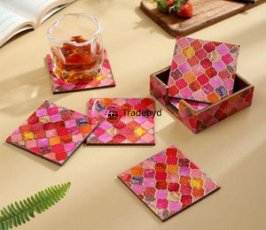 Tradebyd Luxury MOP Inlay Coaster Cadeau élégant pour anniversaire de mariage et décoration intérieure - Product Image 2