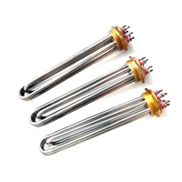 Chauffe-eau à immersion industriel personnalisé en acier inoxydable avec raccord à vis et bride, 240V 440V 3KW 6KW, 1-1/4" 1-1/2" pour chaudière de chauffage d'eau industrielle