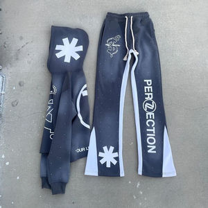 Vente en gros 100% survêtement surdimensionné en molleton de coton tendance personnalisable solide Design strass respirant durable XL hiver - Product Image 4