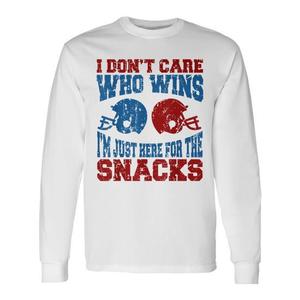 Camiseta de Fútbol de Manga Larga con la Frase 'Solo Estoy Aquí por las Comidas', No Me Importa Quién Ganaré - Producto Promocional - Product Image 1