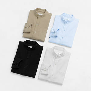 Camisa Oxford con Cuello Mao y Bolsillo para Hombre TST 8139 - Product Image 4