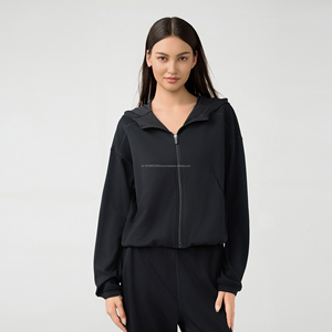 Chaqueta Cardigan Ligera con Capucha y Cremallera para Mujer, Top Deportivo Informal para Correr, Sudadera con Capucha de Talla Grande - Product Image 4