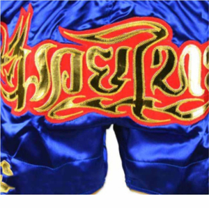 Short de combat de Muay Thai brodé sur mesure Short d'entraînement en Satin de soie Short d'entraînement sportif unisexe de Muay Thai nouvel arrivage - Product Image 5