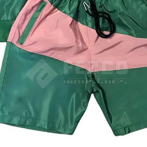 Conjunto Corto de Chaqueta y Pantalones Cortos de Nailon Transpirable con Logotipo Personalizado para Hombre, Chaqueta con Cremallera y Pantalones Cortos a Prueba de Viento, Diseño Sólido para Invierno - Product Image 5