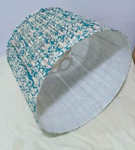 Abat-jour Empire personnalisé fait à la main tissu de lin luxe écologique beaux motifs de broderie plusieurs couvertures de lumière éclairage - Product Image 3