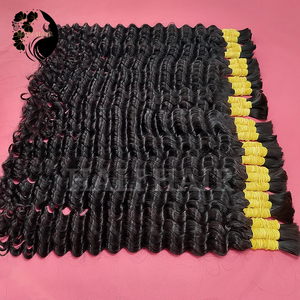 100% Extensions de cheveux naturels humains en vrac Remy Hair 100g Toutes les couleurs teintées Blanchiment Permed Vague Profonde Extensions de cheveux vietnamiens - Product Image 2