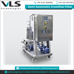 Máquina de filtro de flujo cruzado semiautomática hecha en Italia para filtración de líquidos industriales de vino y cerveza Nueva condición - Product Image 2