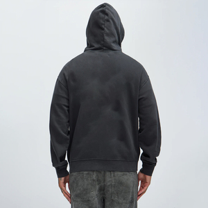 เสื้อฮู้ดดี้ผู้ชายผ้าฝ้ายทรงโอเวอร์ไซส์ ไหล่ตก ผ้าฟลีซสำหรับฤดูหนาว น้ำหนักเบา เป็นมิตรกับสิ่งแวดล้อม สไตล์สตรีทแวร์ แบบเรียบ - Product Image 4