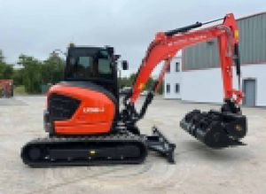 Excavatrice Kubota U55-5 d'occasion, machine de 2 tonnes, mini-excavatrice sur chenilles avec moteur Laidong, pompe hydraulique Eaton, boîte de vitesses à vendre - Product Image 3