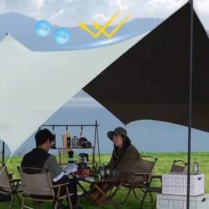 Tente de camping en toile Oxford imperméable de grande <span class=keywords><strong>taille</strong></span>, résistante, pour l'été, 3000 mm+, auvent portable d'extérieur, piquets, événements, camping en groupe - Product Image 5