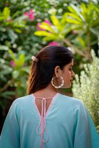 Kaftan grande taille pour femmes, robe à manches trois-quarts, longueur aux genoux, nouvelle collection - Product Image 3