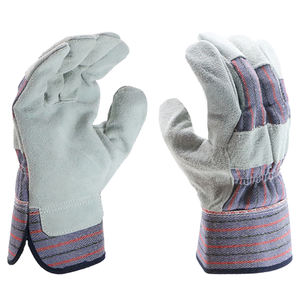 Gants de travail en cuir de chèvre, protection des mains, résistants aux épines, respirants, confortables, anti-chaleur, pour le jardinage, jaunes, 14 pouces - Product Image 2