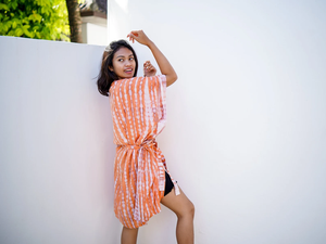 Factory Wholesale Women's Sexy <b>Wrap</b> Long Summer <b>Beach</b> Maternity Breathable Eco-Friendly Quick Dry High Cut Dress Kimono Sleeve - Product Image 6