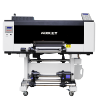 Impresora Audley A3 UV DTF | Impresora de rollo de 12 pulgadas de alta precisión con 3 cabezales Epson XP600 para etiquetas de cristal