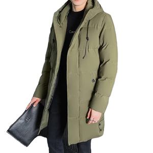 2025 New High Quality <b>Men's</b> Winter Parka Black Hooded <b>Jacket</b> Zipper Closure Thick Warm Long Coat <b>Casual</b> Style Brand Clothing - Product Image 1