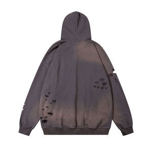 สินค้ายอดนิยมผู้ชาย Hoodies เย็บปักถักร้อยด้อยที่กําหนดเองวินเทจผ้าฝ้าย 100% เย็บปักถักร้อย Hoodies - Product Image 3