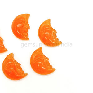 Carnelian Natural Carnelian Crescent <b>Moon</b> Face Hand Carved Gemstone Briolette for Jewelry Making Carnelian Half <b>Moon</b> Charms Bulk - Product Image 6