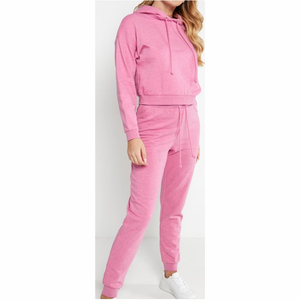 Conjunto Deportivo Informal de Dos Piezas para Mujer, para Gimnasio, Entrenamiento Físico, 100% Algodón, Tejido de Felpa, Transpirable, para Correr - Product Image 4