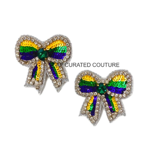 Pendientes de cuentas personalizados Mardi Gras 225 | Joyas hechas a mano en la India para combinar con tu atuendo festivo de Mardi Gras - Product Image 5