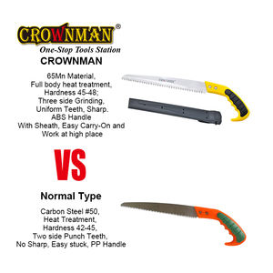 Herramientas <span class=keywords><strong>de</strong></span> jardín CROWNMAN, Gancho Doble <span class=keywords><strong>de</strong></span> alta dureza, <span class=keywords><strong>sierra</strong></span> <span class=keywords><strong>de</strong></span> poda duradera afilada <span class=keywords><strong>de</strong></span> 3 lados, 65Mn Balde, <span class=keywords><strong>sierra</strong></span> curva <span class=keywords><strong>de</strong></span> madera manual <span class=keywords><strong>de</strong></span> 300mm - Product Image 4