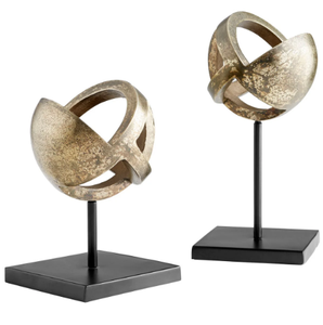 Escultura de Metal decorativa para el hogar, decoración de lujo, adornos metálicos, arte minimalista, artículos creativos de mesa con acabado dorado - Product Image 4