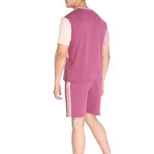 Conjuntos cortos a juego de algodón transpirable para hombre, atuendo de verano, ropa deportiva de entrenamiento de gimnasio, conjunto de dos piezas para viajes, Fitness y entrenamiento - Product Image 4