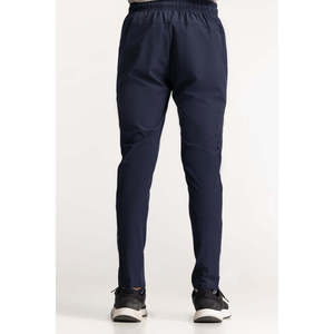 Pantalon bleu texturé 100% coton AW-TR24-026, logo personnalisable, style cool, coupe droite, délavage coloré, tailles XL à 6XL, léger et chaud - Product Image 4