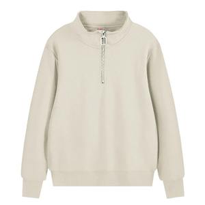 Premium 1/4 Zip Sudadera para hombres 420 GSM Cotton Fleece Heavyweight Warm Pullover OEM & ODM Fábrica de bordado personalizado - Product Image 3