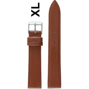 Bracelet de montre intelligent unisexe en cuir marron de luxe 8XL avec boucle en acier inoxydable, souple et réglable, pièce de rechange pour montre - Product Image 1