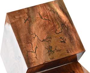 Urne brûlante fractale cendres souvenir résine pour cendres urnes en bois pour cendres humaines urne commémorative pour animaux de compagnie - Product Image 4