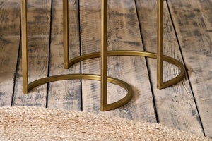 Gold Iron Glass Side Table Modern Metal <b>Stool</b> For Home Office Restaurant High Quality Commercial Buyers Hot Selling Best 2023 - Product Image 4