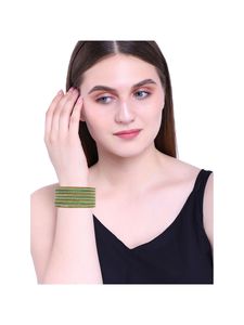 ชุดกำไลข้อมืออินเดียสำหรับผู้หญิงชุดกำไลข้อมือโลหะกำมะหยี่สำหรับงานแต่งงานแบบคลาสสิก - Product Image 3