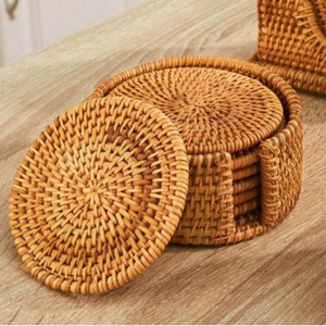 Posavasos de ratán estilo bohemio únicos \ detalle hecho a mano | Patrones personalizables | Proveedor de exportación - Product Image 2