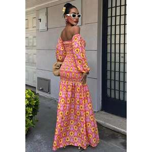 Vestido con Escote Estilo Madonna 2746 con Detalle de Gipe, Cintura Natural, Diseño Transpirable - Product Image 6