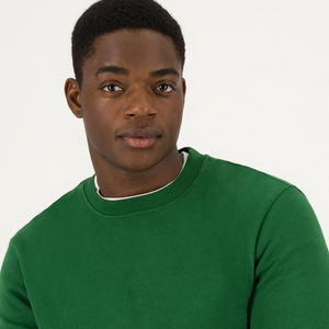 Concevez votre propre sweat-shirt uni en coton 100% de haute qualité pour hommes vente en gros de sweat-shirt à col rond personnalisé - Product Image 4