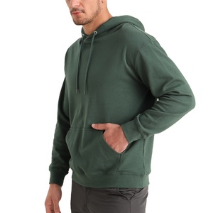 Sweat-shirts personnalisés avec logo, style streetwear, hommes, vert, vierge, 70% coton, 30% polyester, léger, pas cher, vente en gros, 2026 - Product Image 3