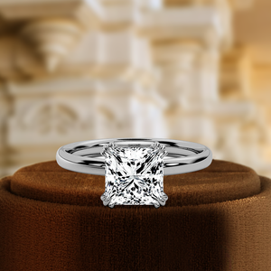 Bague de fiançailles de luxe en or massif 14K & 18K faite à la main sur mesure bague de mariage avec diamant pour les femmes pour les fêtes - Product Image 5
