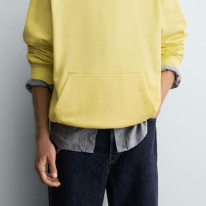 Sweat à capuche tendance pour hommes, de haute qualité, respirant, avec logo personnalisé, pour l'hiver, service OEM, prix de gros / Couleur unie avec capuche 2026 - Product Image 4