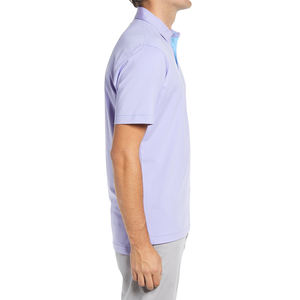 Golf pour hommes de meilleure qualité pour chemise personnalisée en gros anti-rides motif solide à manches courtes polyester/coton pour le sport décontracté - Product Image 3