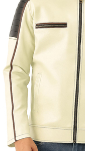 Nouvelle conception Veste en cuir pour homme Couleur personnalisée Veste en cuir pour homme Streetwear de haute qualité Mode Meilleure veste en cuir PU pour homme - Product Image 4