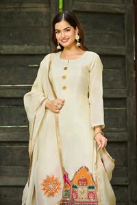 Nouvelle Robe de Mariage Formelle pour Femme en Coton Pur Shimar avec Broderie Faite Main - Coupe Ample Séchage Rapide - Product Image 3