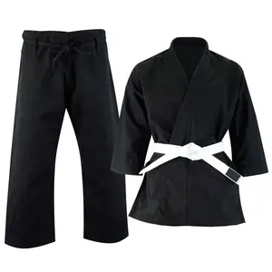 Uniforme de karatê preto personalizado de alta qualidade 8 onças/Gi de karatê preto personalizado/terno de karatê preto personalizado