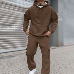 Ensemble de survêtements personnalisés en tissu de coton GSM, ensemble de sweat à capuche vierge et de jogging, approvisionnement de marque privée en usine OEM/ODM - Product Image 4