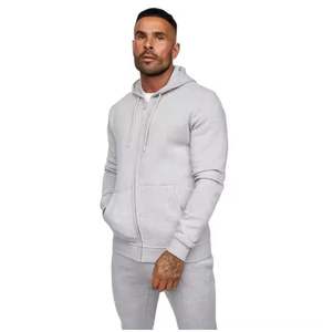 Veste à capuche en éponge avec fermeture éclair pour hommes personnalisée veste à capuche de style de base de haute qualité 100% coton pour l'hiver - Product Image 2