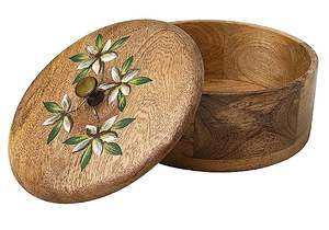 Premium Wooden Casserole <b>with</b> <b>Lid</b> Insulated Hot Pot for Food Serving & Kitchen Storage Solutions by Falak World Export - Product Image 6