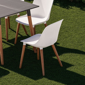 Chaise de salle à manger contemporaine en plastique, modèle Shell N, pour la maison, le bar et l'atelier - Product Image 5