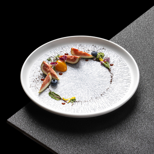 <span class=keywords><strong>Assiette</strong></span> de Présentation en <span class=keywords><strong>Céramique</strong></span> YAYU pour Restaurant Italien, Vaisselle en Porcelaine Durable à Motifs Hôteliers, Vente en Gros Usine - Product Image 1
