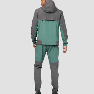 High Quality Men Embroidery Logo Custom Design Outdoor Windbreaker Zip up Softshell Sweat Suit For Men - Product Image 2