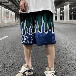 Pantalones cortos con estampado digital de dibujos animados de pana Candy baloncesto con estampado digital para playa y Cruz con llamas 100% algodón transpirable - Product Image 5