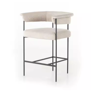 Phong cách công nghiệp thanh sắt phân với Ghế nhung mềm cung cấp cái nhìn sang trọng cho bất kỳ nhà bếp hiện đại hoặc không gian ăn uống ở nhà - Product Image 1